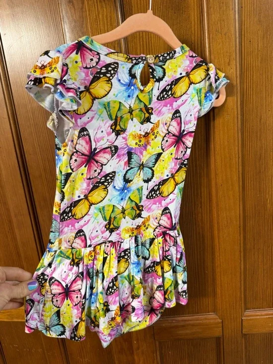 Bums & Roses Butterfly Ruffle Dress - Picture 3 of 3